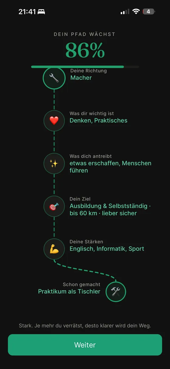 Pfad bei 86 Prozent: erste Erfahrungen abgestempelt